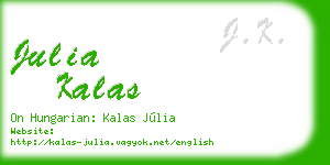 julia kalas business card