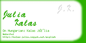 julia kalas business card